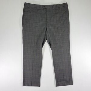 Michael Kors Men's‎ Dress Pants Trousers Gray Plaid Polyester Blend Size 42x30